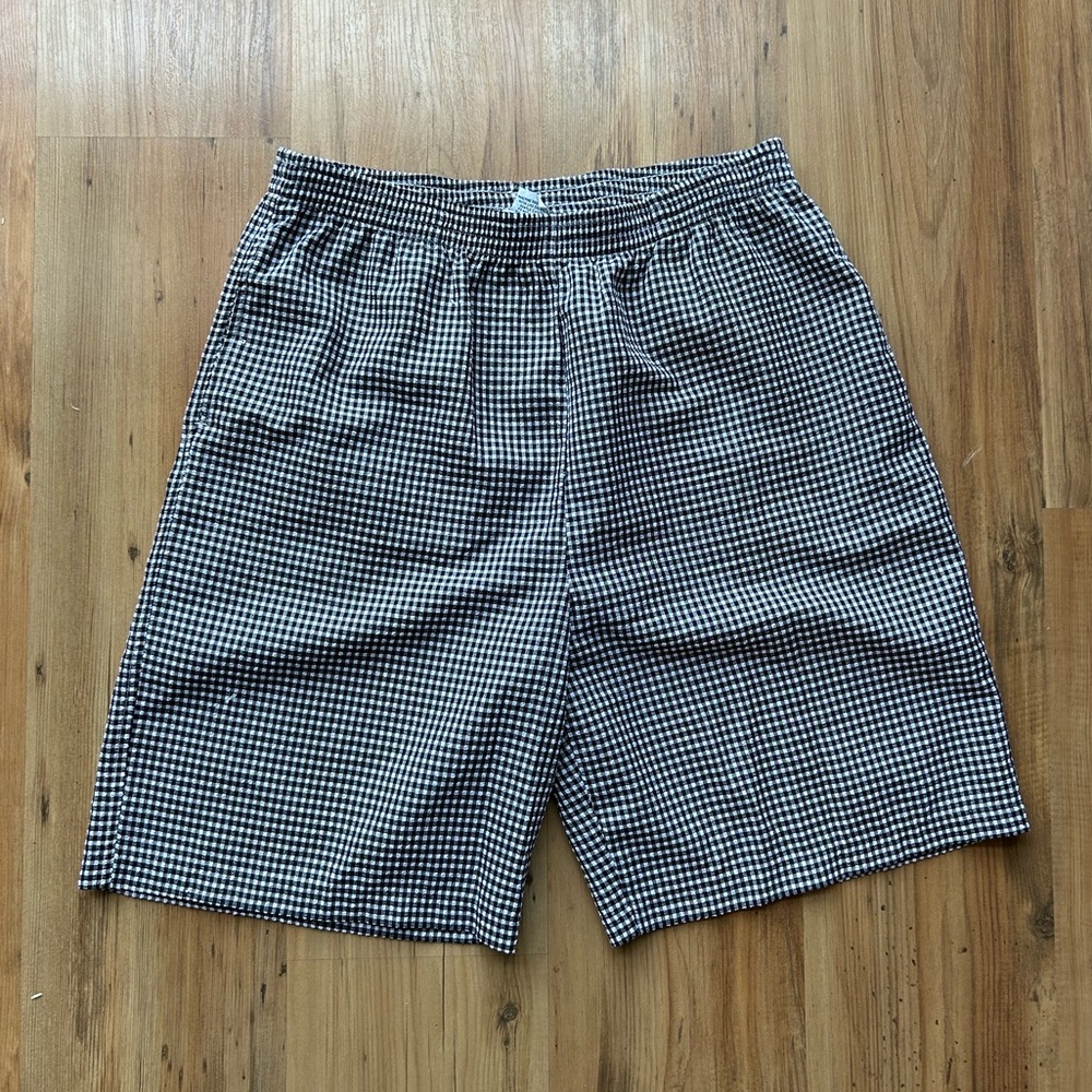 Bon Worth Black and White Checkered Women's Shorts